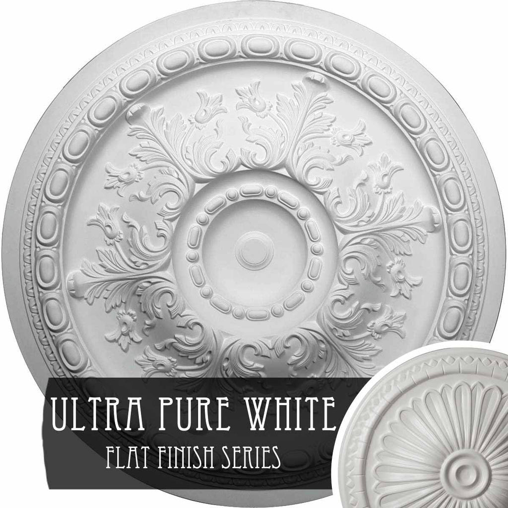 38 3/8x22OD x 2 7/8x22P Ceiling Medallion (Ultra Pure White) D605