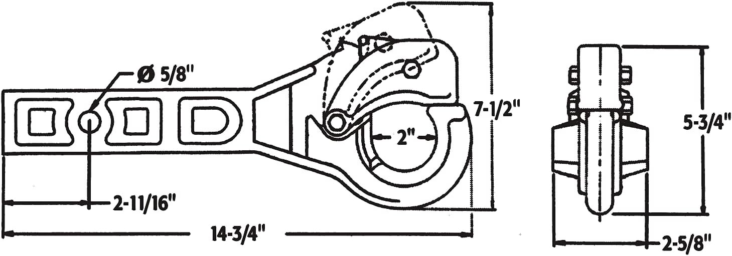 Receiver Mount Pintle Hook Y3148