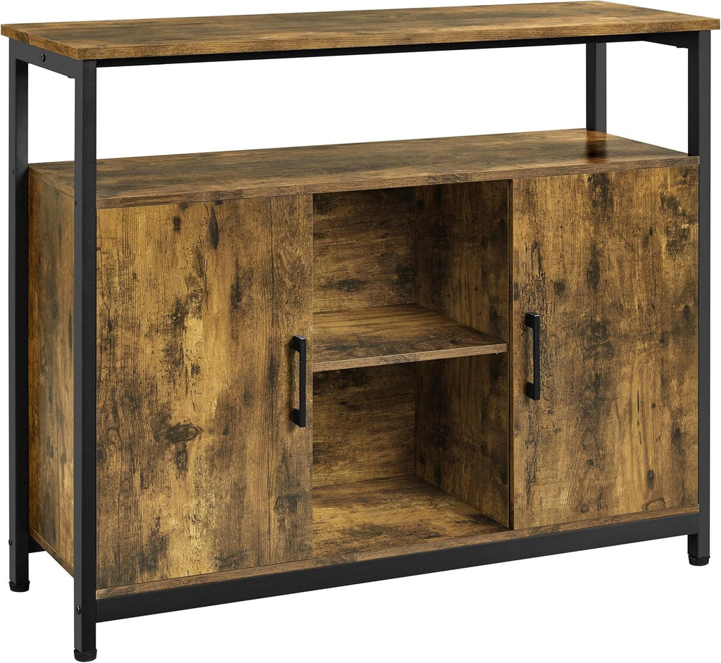 Gray Sideboard with Two Doors and Adjustable Shelves F6794