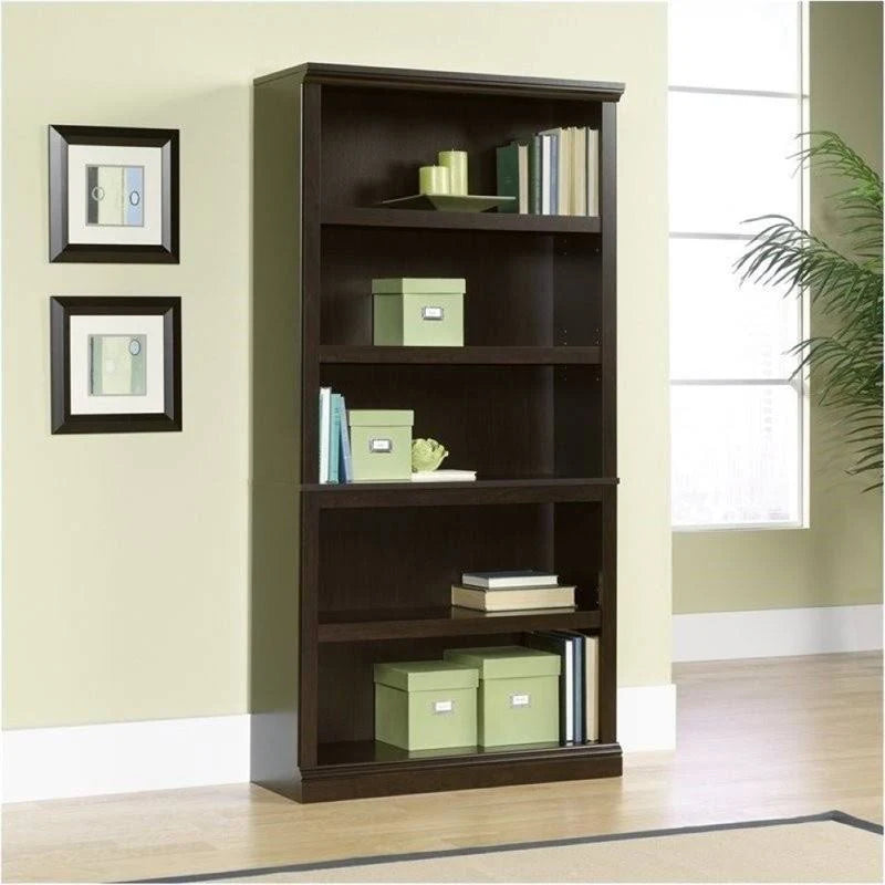 5 Shelf Bookcase in Jamocha Wood Q494