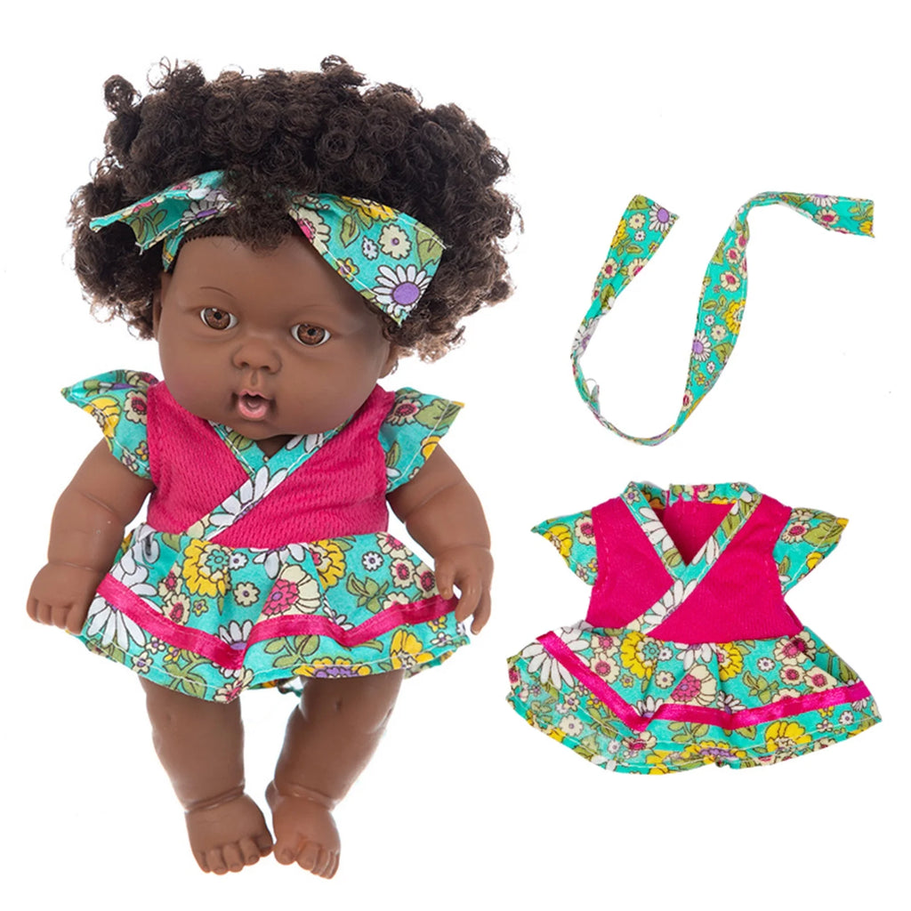 8 Inch Black Baby Dolls With Clothes S14426
