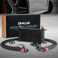 10 Row AN10 Engine Transmission Oil Cooler Kit with Oil Filter Relocation Kit G440325