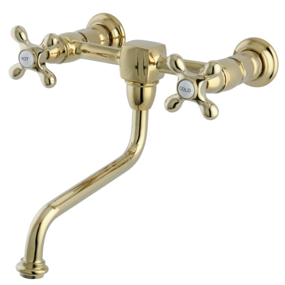 Polished Chrome Wall Mount Bathroom Faucet O392575