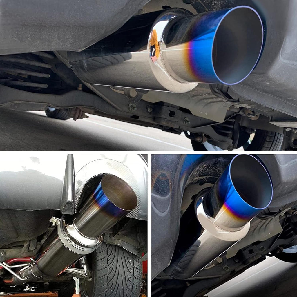 Stainless Steel Exhaust Tip, 15" Length, 2.25'' Inlet 3'' Outlet, Pack of 2 P858