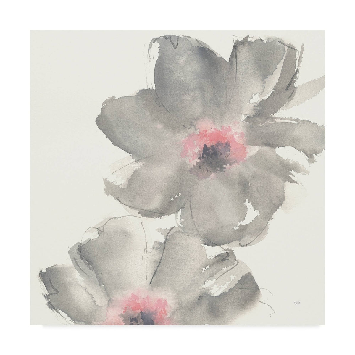 Gray Blush Cosmos Art Print W2059
