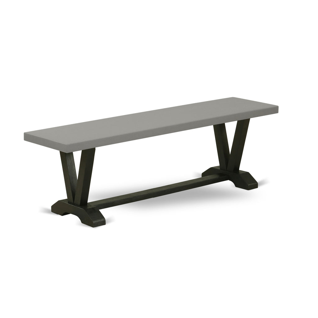 Black/Gray Wood Dining Bench J96646
