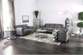 Gray Linen-like Fabric Living Room Set 3pcs Y348961