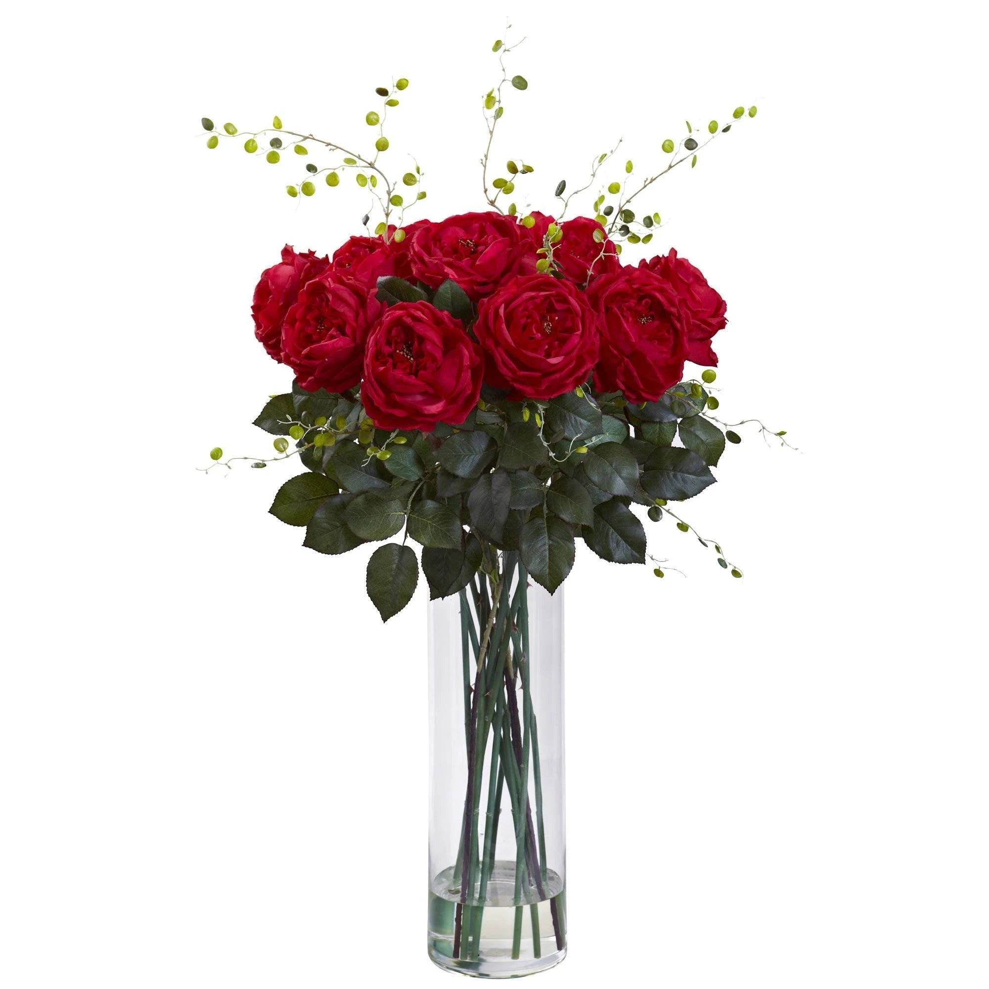 White Willow Rose Arrangement Q667
