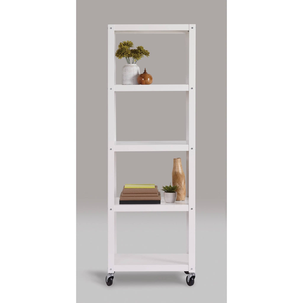 Industrial Modern Mobile 5-Shelf Bookcase Cart Black D95670
