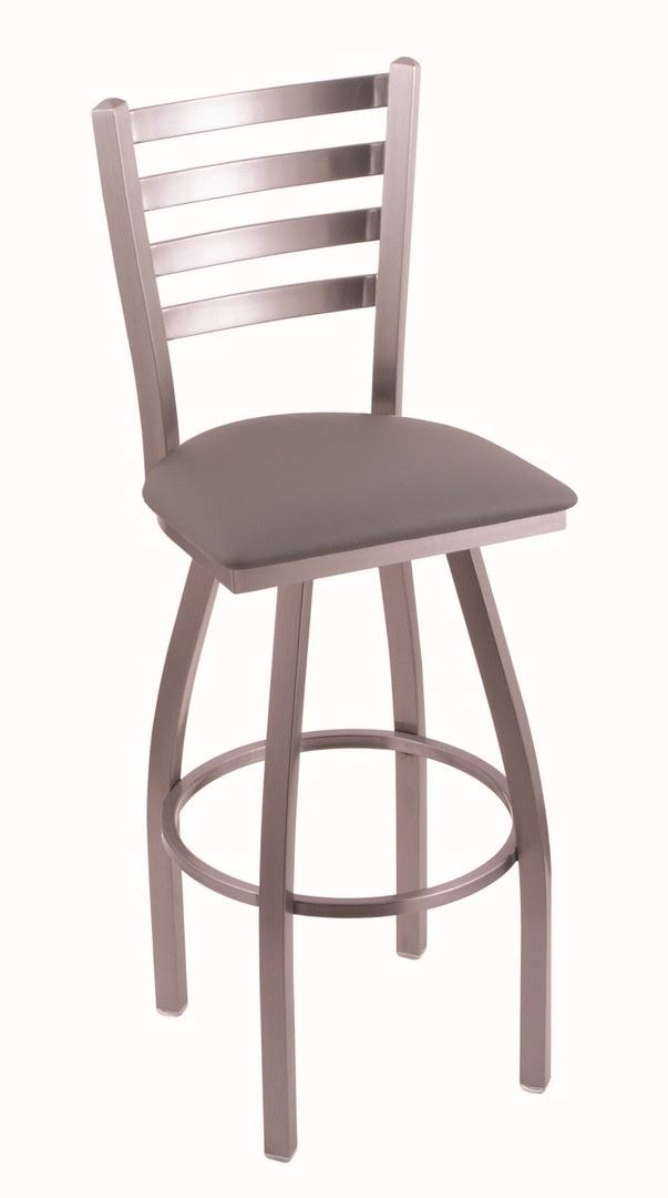 25x22 Swivel Counter Stool with Stainless and Espresso Seat O342966