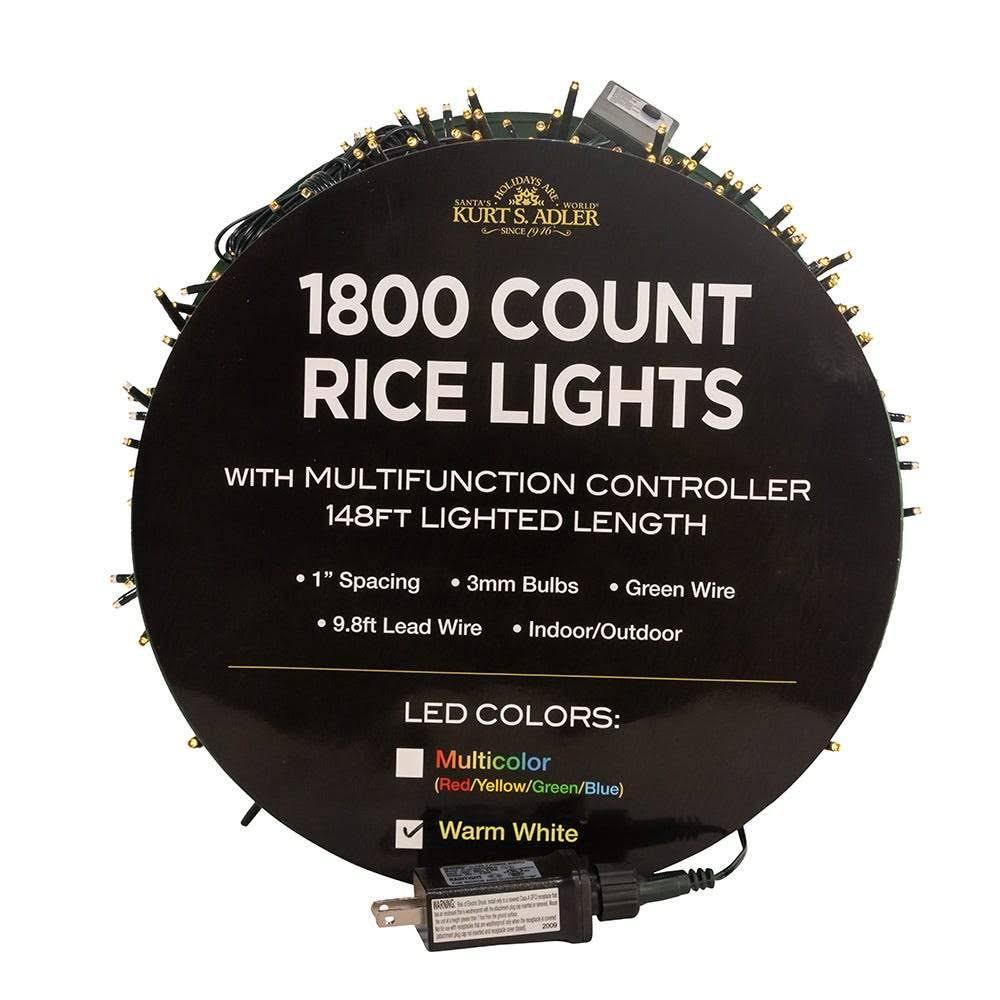 1800 Light 148' Green Wire Warm White Lights V5375