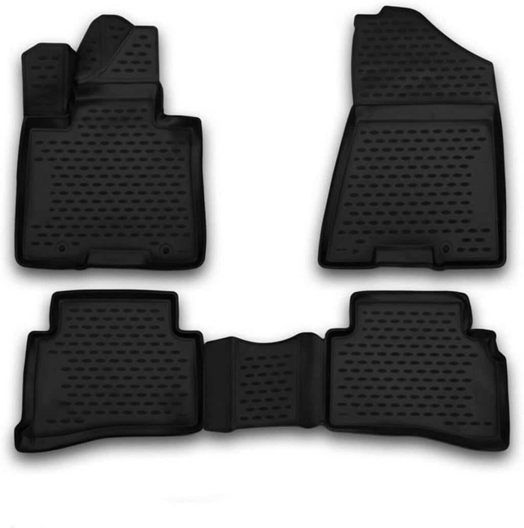 Black 3D All Weather Floor Mats Custom Liner for Hyundai Tucson K339