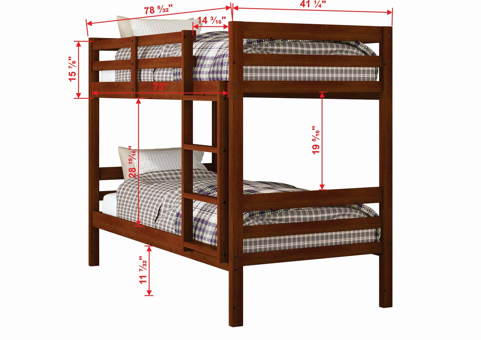 Twin Over Twin Bunk Bed T3941