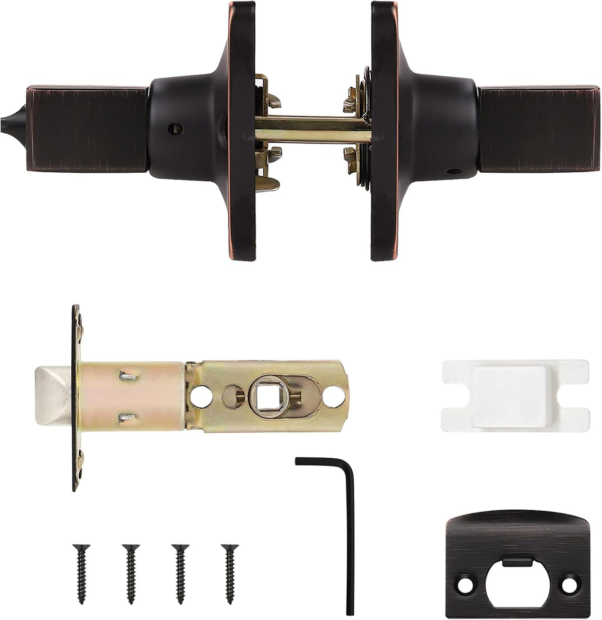 5 Pack Oil Rubbed Bronze Privacy Door Levers Y74946
