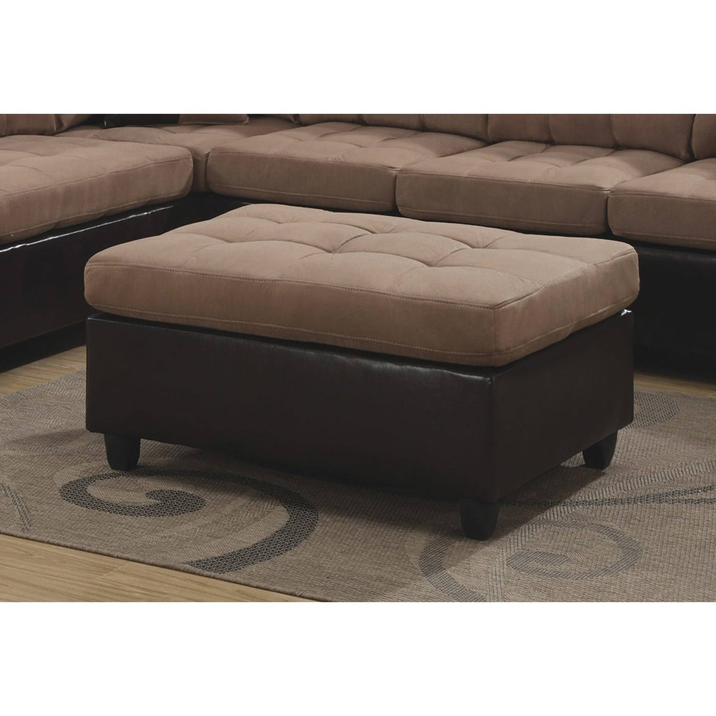 Tan Microfiber Ottoman P952602