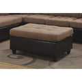 Tan Microfiber Ottoman P952602