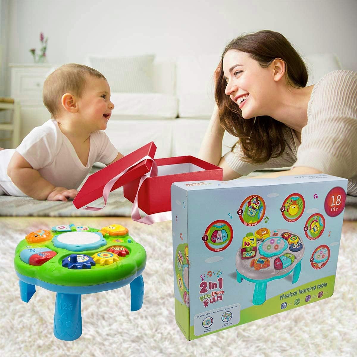 Musical Learning Table Activity Center for Infant Toddler Kids C8085