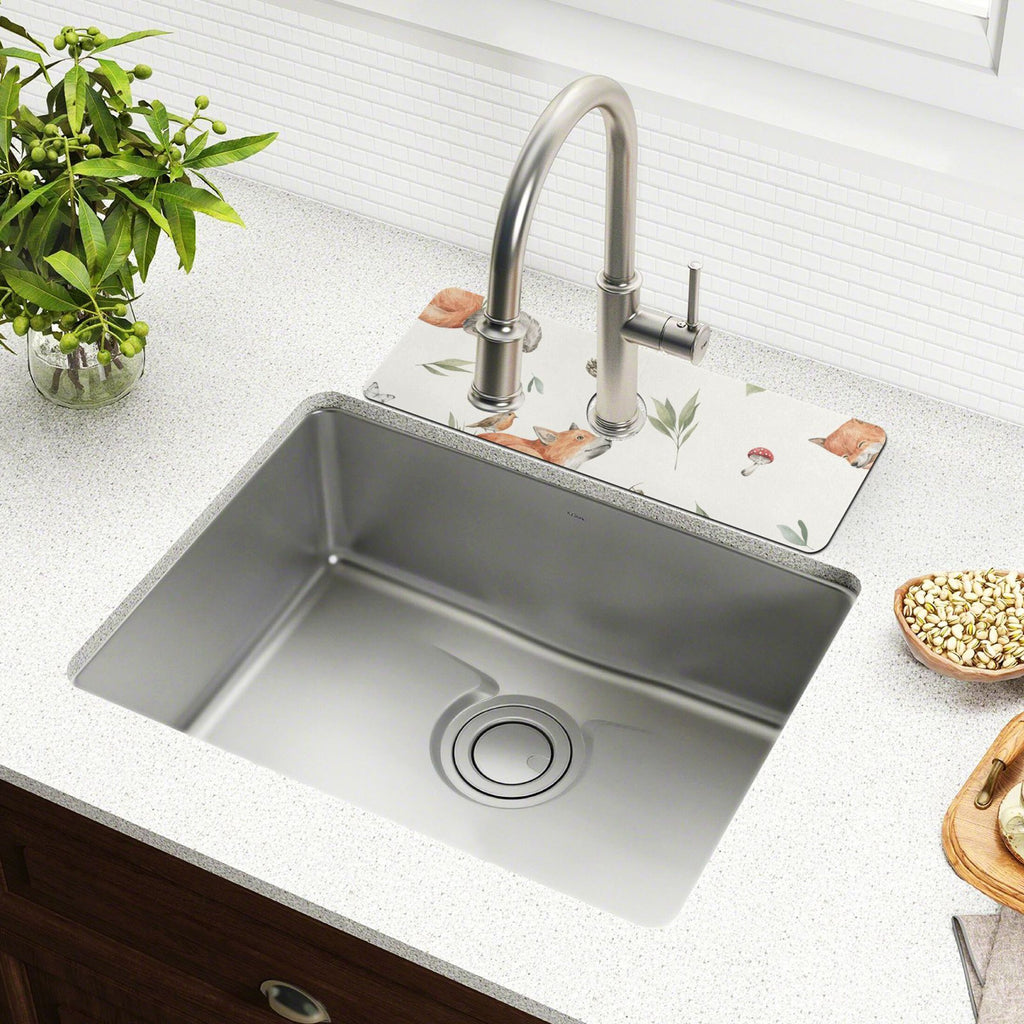 2 PCs Sink Splash Guard Set Absorbent Draining Mats 30x5.4in Y6308