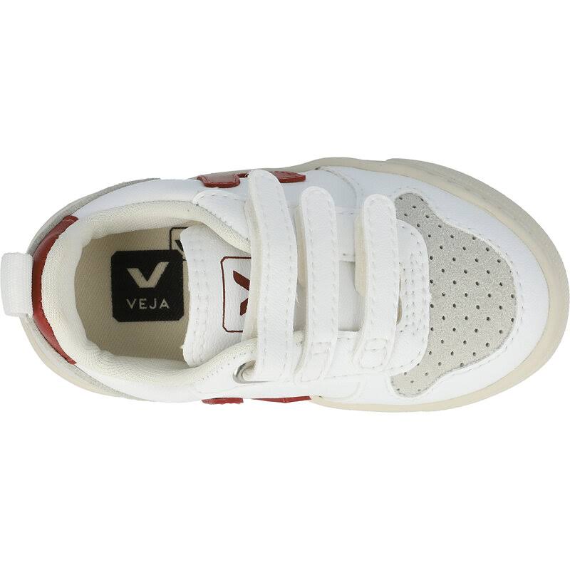 White / Red Velcro Kids Shoes J997046