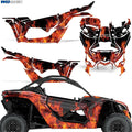 Orange Flames UTV Graphics Kit Sticker Decal U4419
