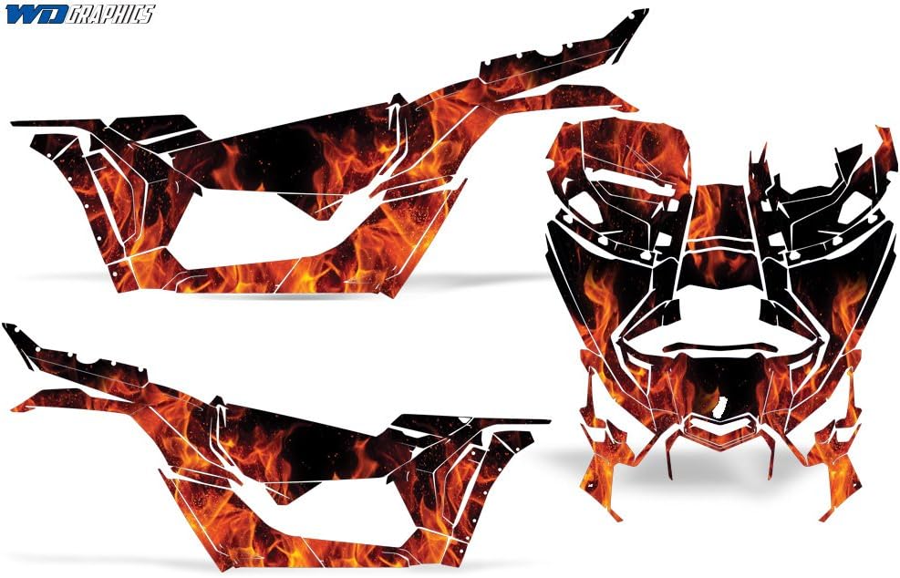 Orange Flames UTV Graphics Kit Sticker Decal U4419