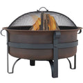 Bronze Steel Fire Pit with Spark Screen - 29-inch M404