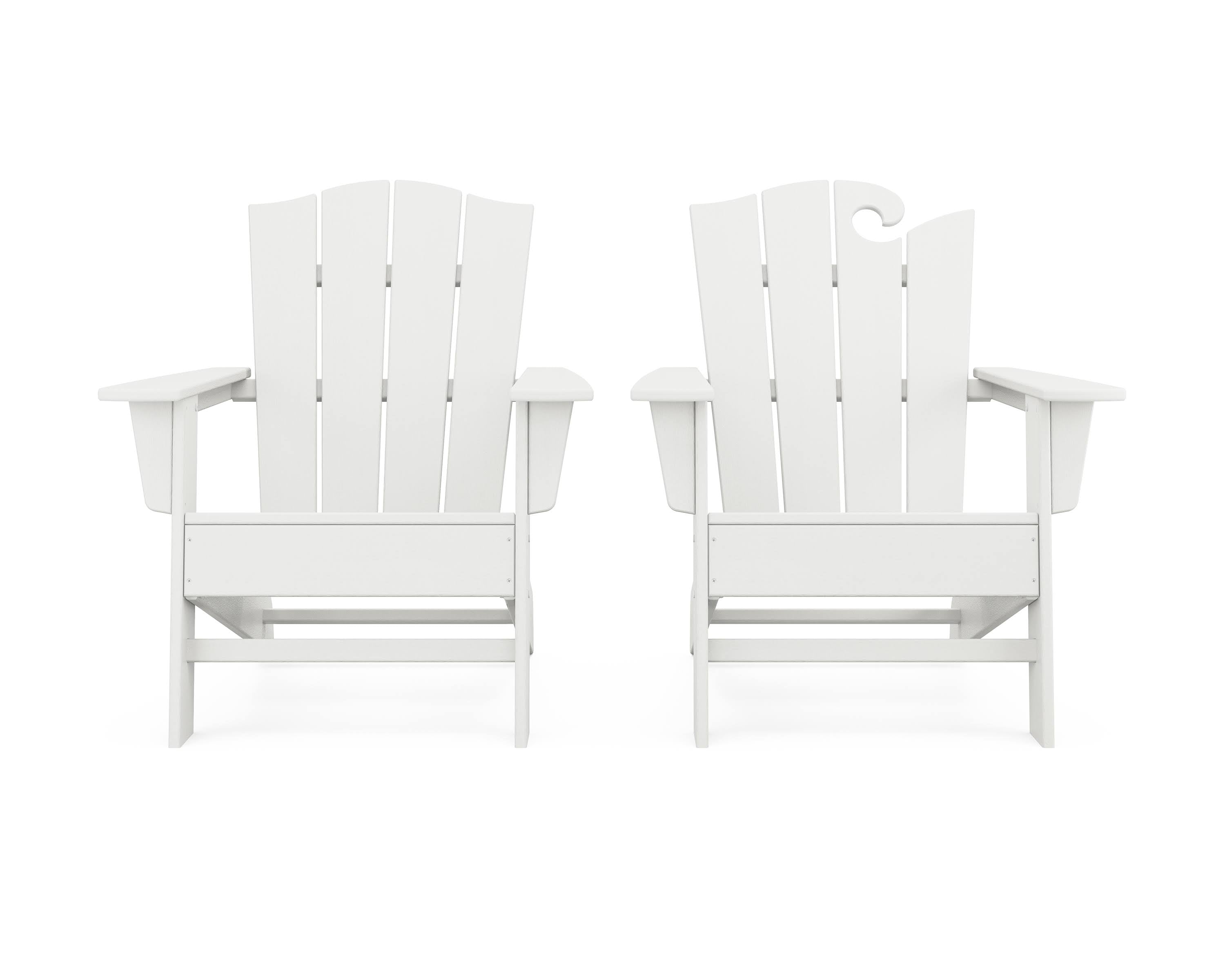 Vintage White 2-Piece Adirondack Chair Set I8419
