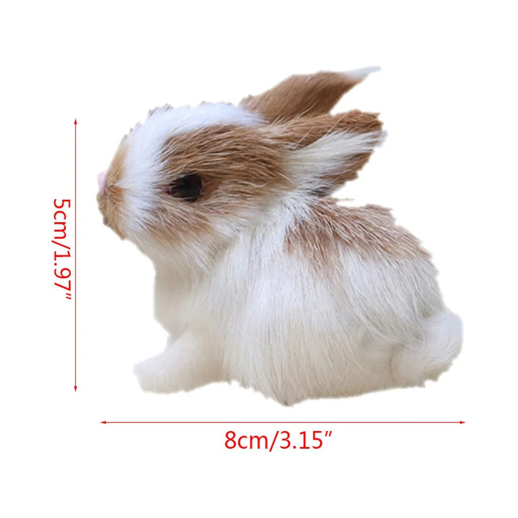 1/4Pcs Simulation Rabbit Plush Bunny Soft Toy Ornament J144270