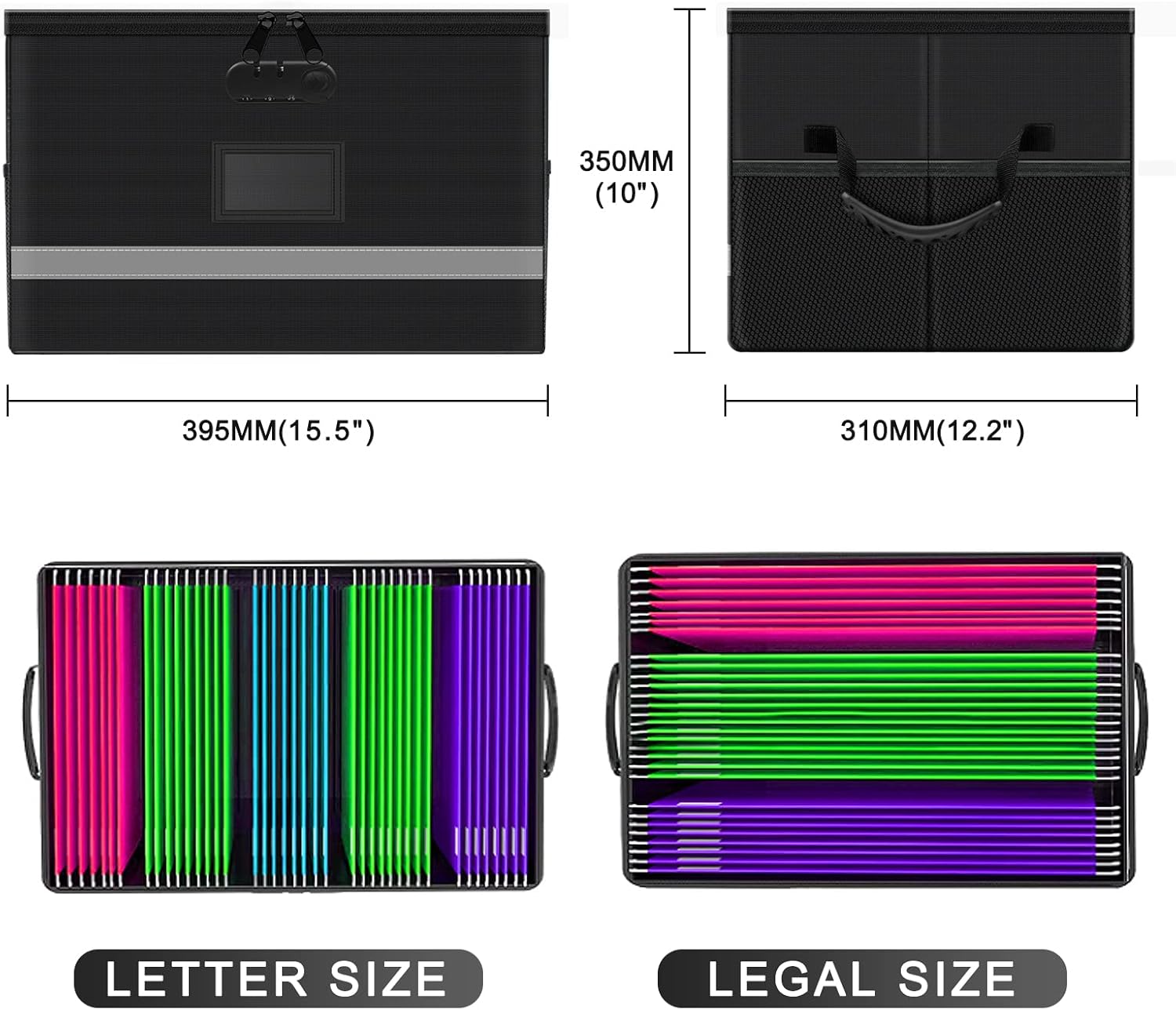 Fireproof File Box with Lock, Pack of 2 D18793