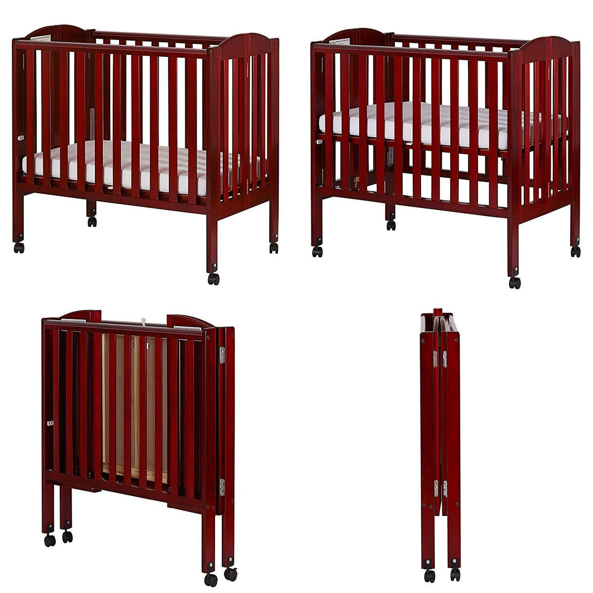 2-in-1 Wood Folding Portable Crib W5265