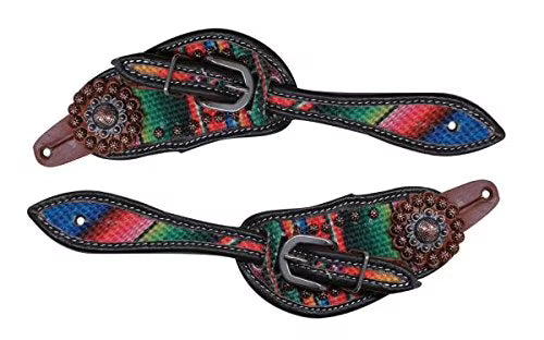 Chocolate Brown Leather Spur Straps W212248