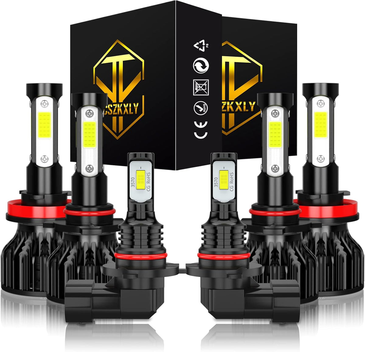 LED Headlight Bulbs Pack of 6 6500K N76546