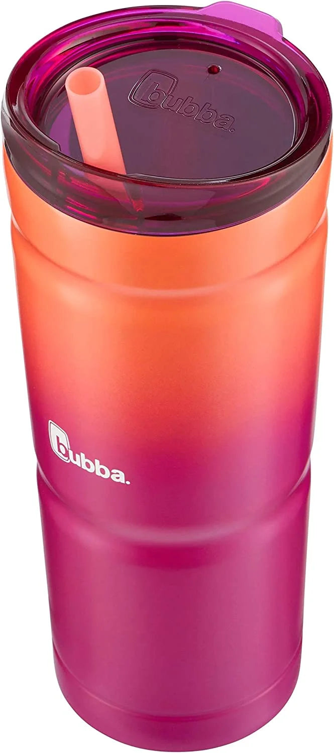 Pink Sorbet Vacuum-Insulated Stainless Steel Tumbler with Lid and Straw, 24oz G536
