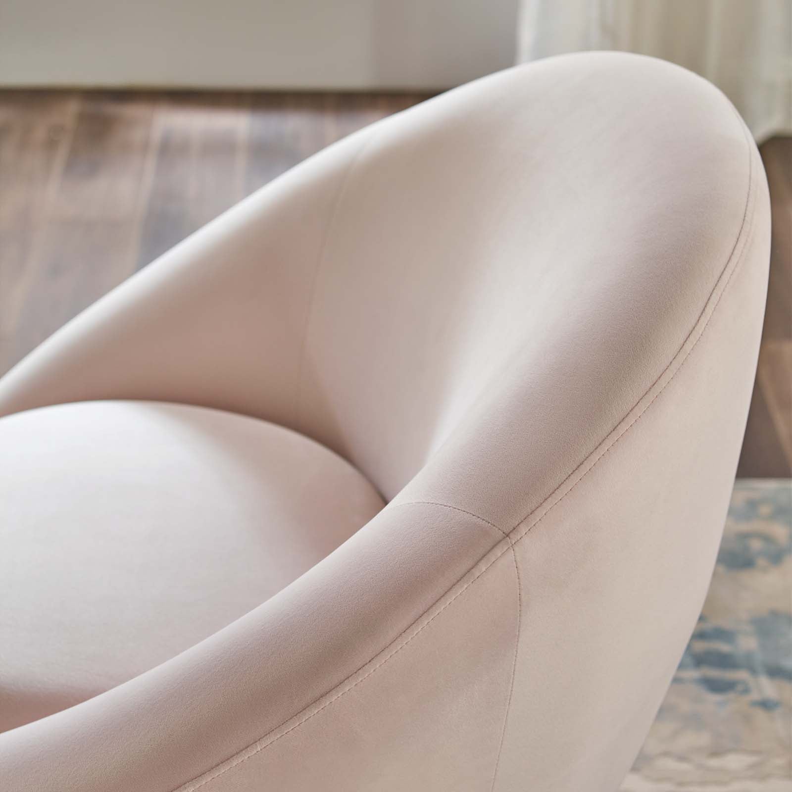 Pink Velvet Metal Steel Accent Side Chair U8668