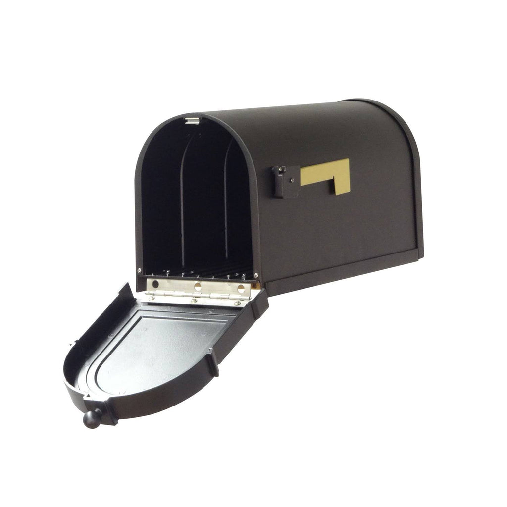 Black Curbside Mailbox with Locking Insert and Mailbox Post O3481