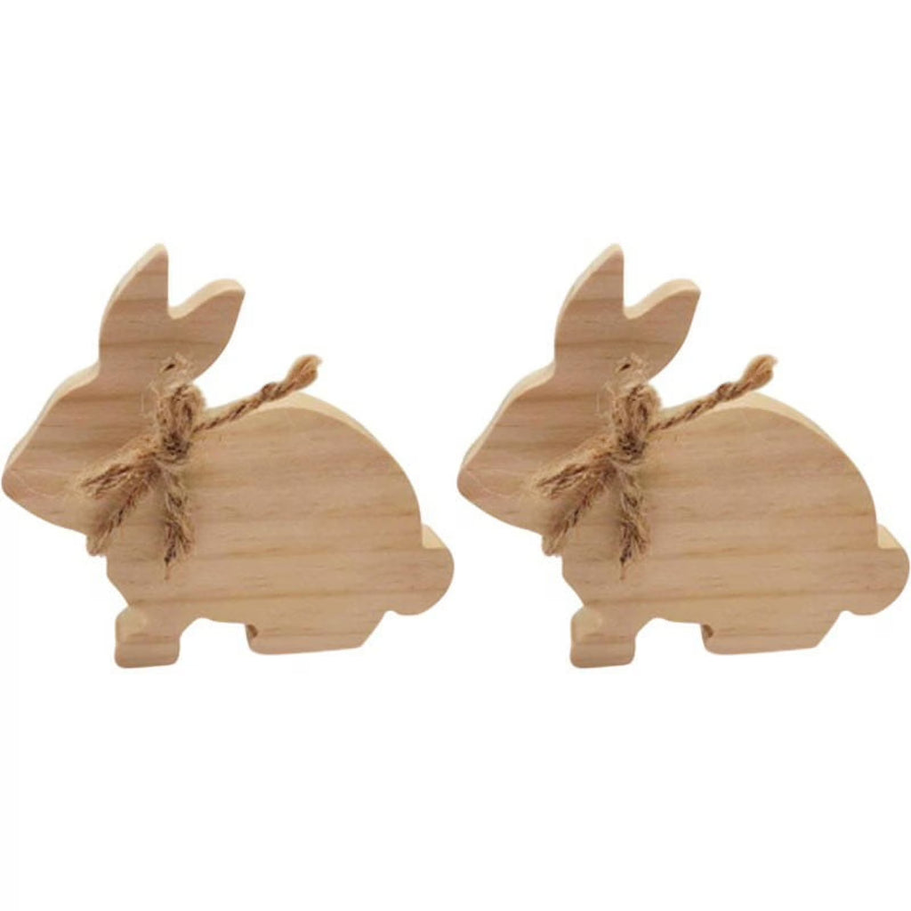 Easter Rabbit Wooden Ornaments R640