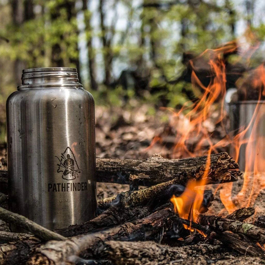 Steel Camp Water Bottle and Nesting Cup Set L32665