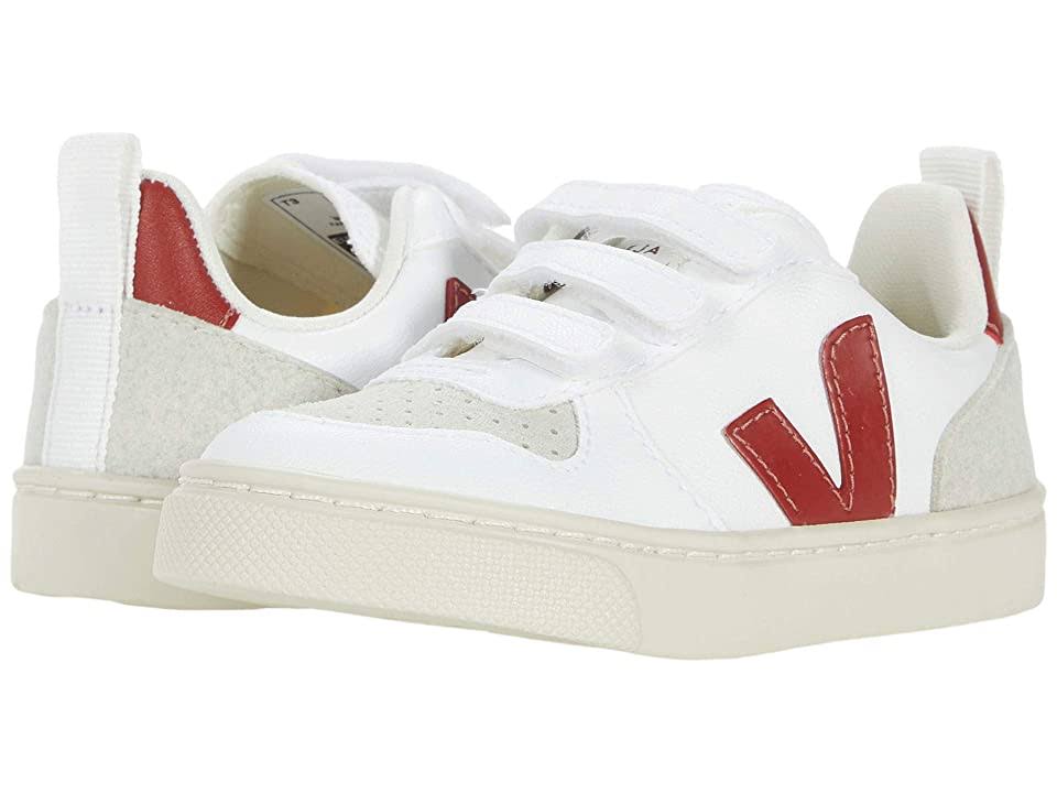 White / Red Velcro Kids Shoes J997046