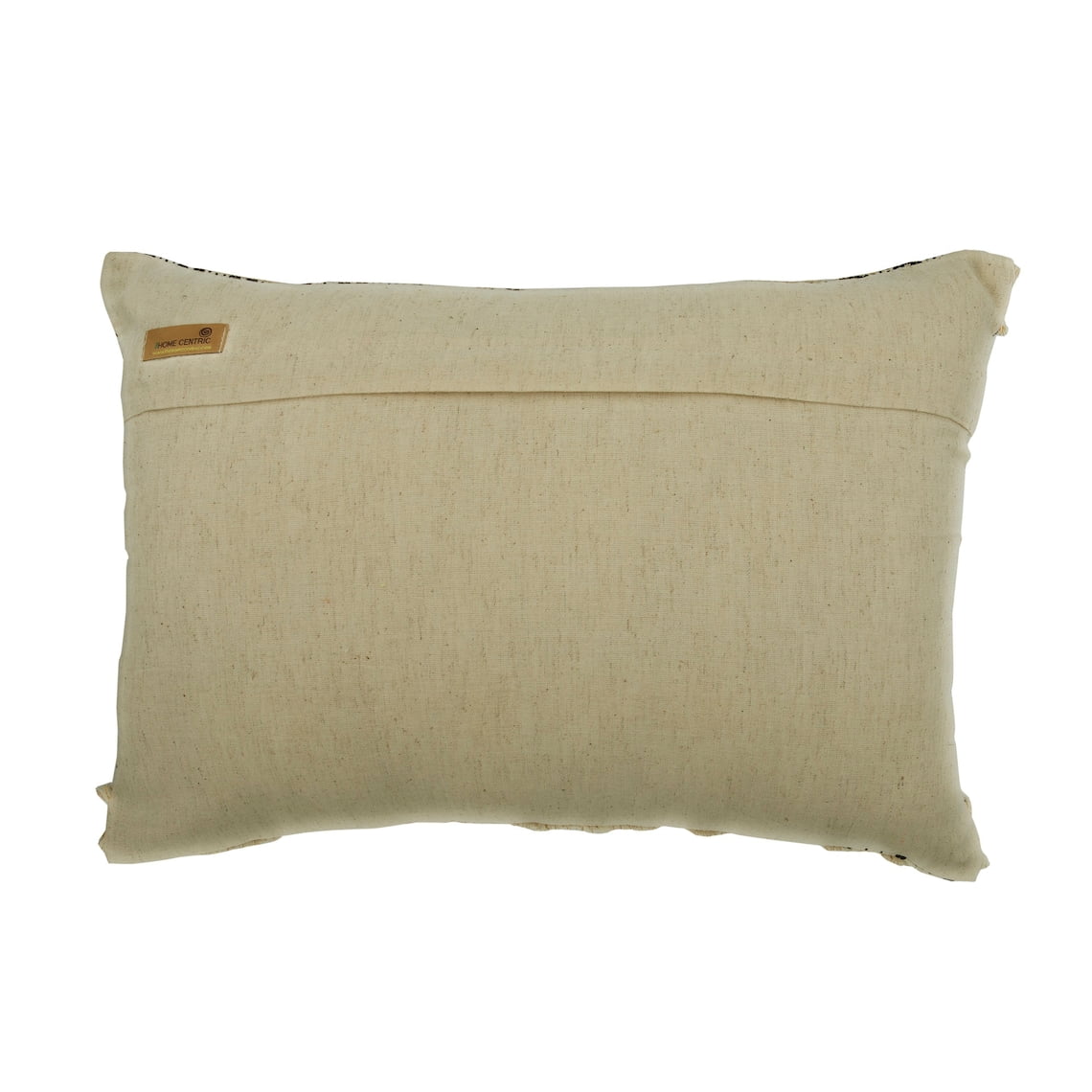 Black & Beige Pack of 2 Cotton Striped Lumbar Cushion Covers D6966