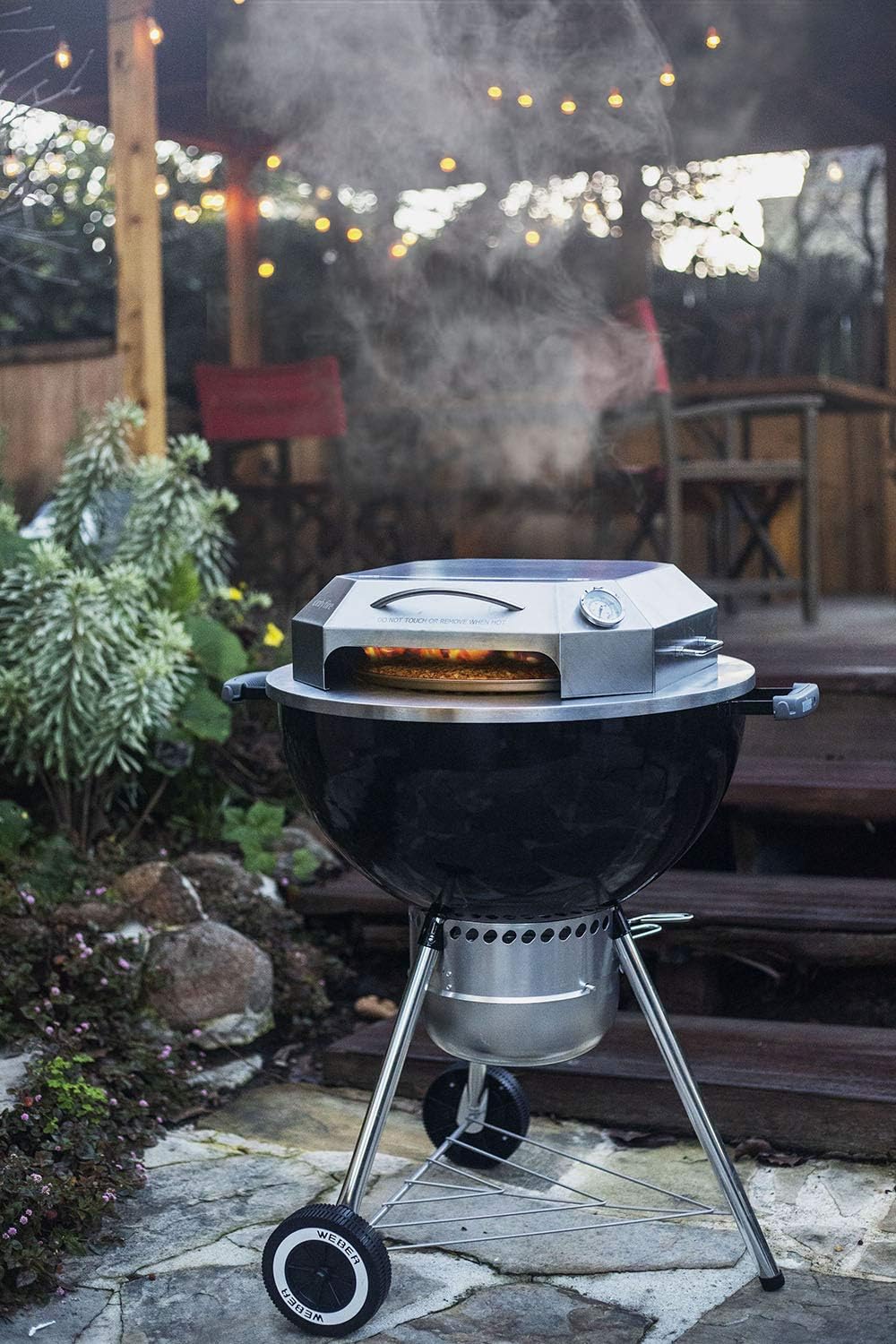 Universal Stainless Steel Pizza Oven Kit for 22” Charcoal Kettle Grill M894