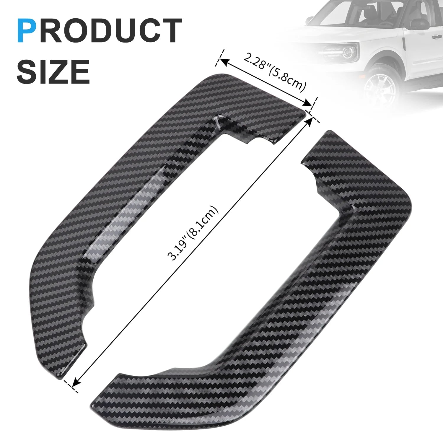 Carbon Fiber Side Fender Vents Trim for Ford Bronco Sport O604282