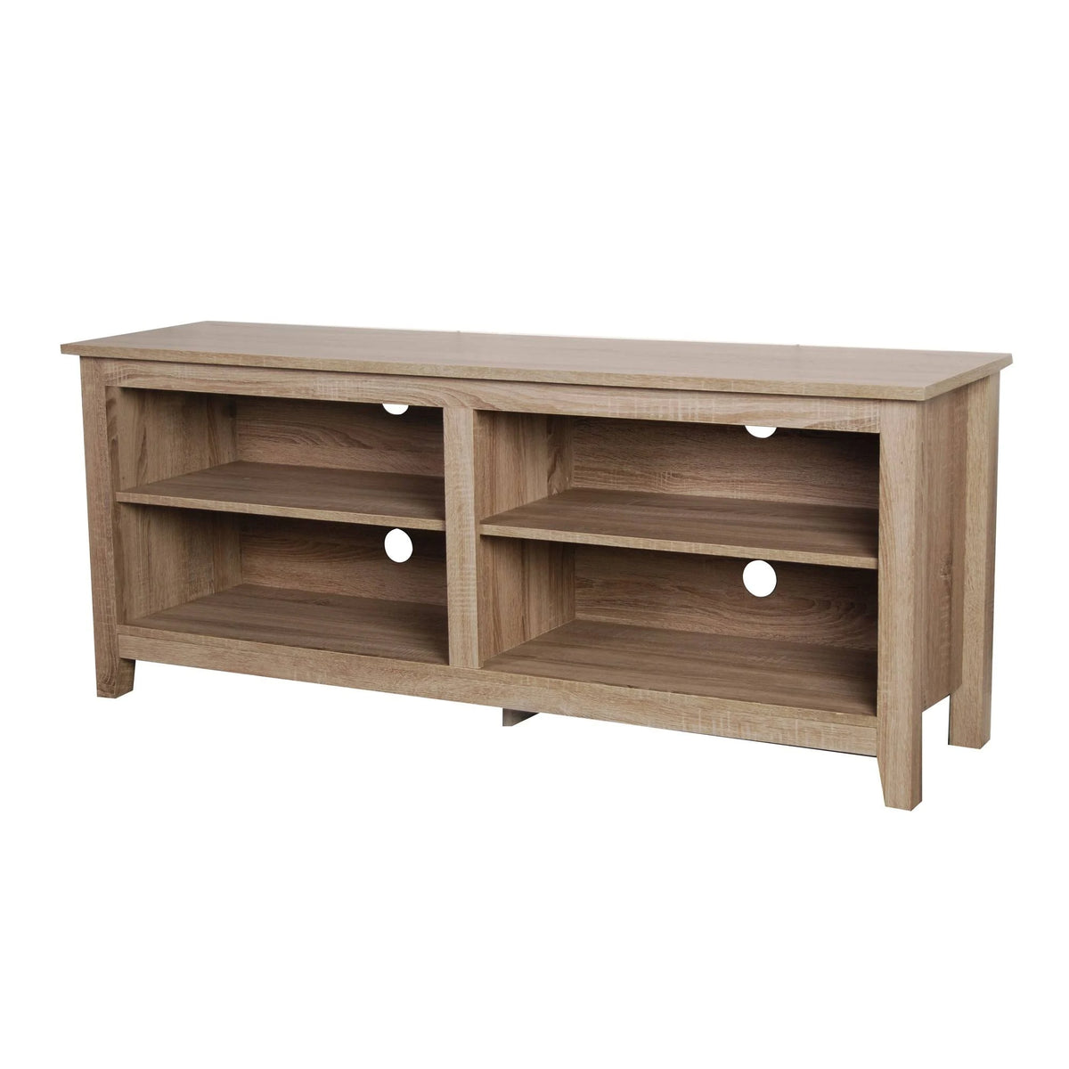 Gray Wood TV Media Stand Storage Console F183