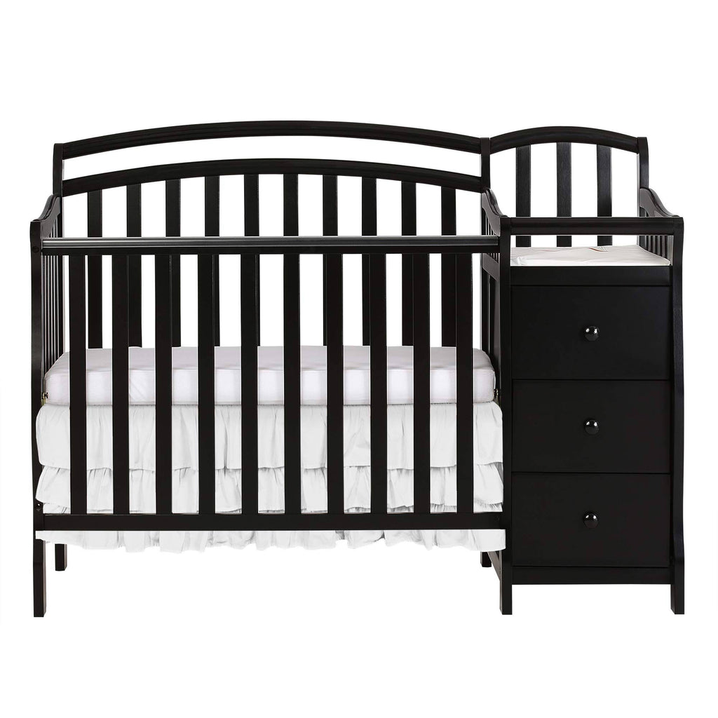4-in-1 Mini Crib and Dressing Table Black K86936