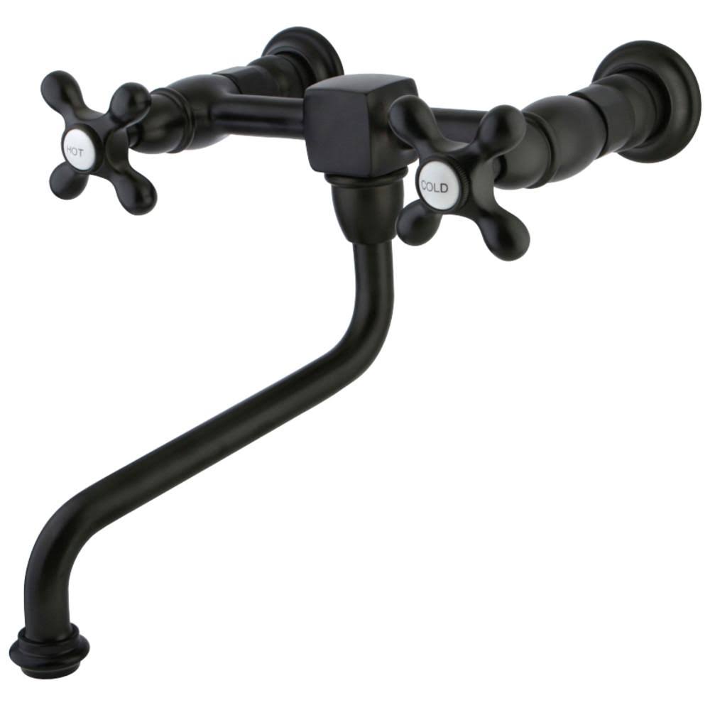 Polished Chrome Wall Mount Bathroom Faucet O392575