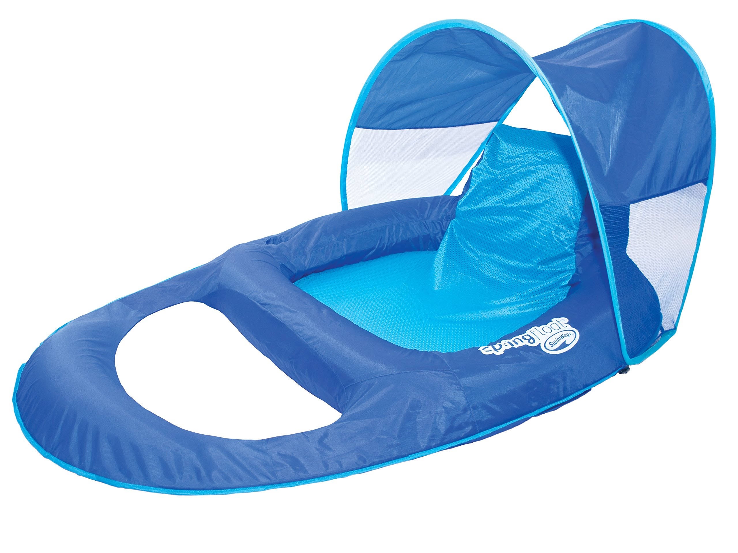 Spring Float Recliner Pool Lounger with Canopy R305365