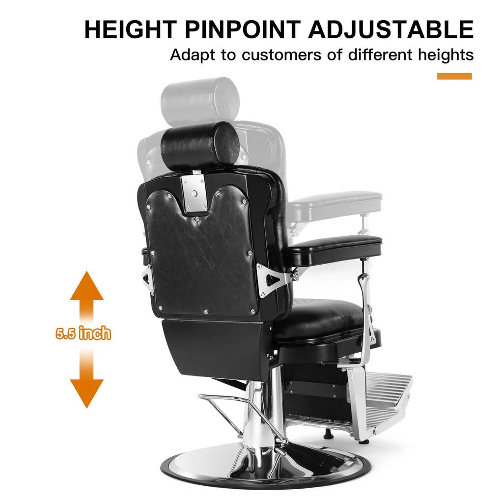 Black Hydraulic Recliner Barber Chair D82495