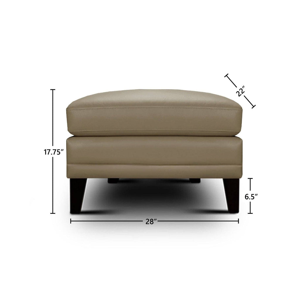 Brown Genuine Leather Ottoman T61289