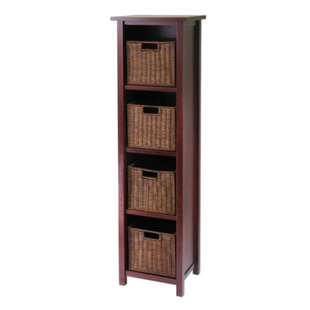 5pc Storage Shelf with Baskets and Cabinet Y990
