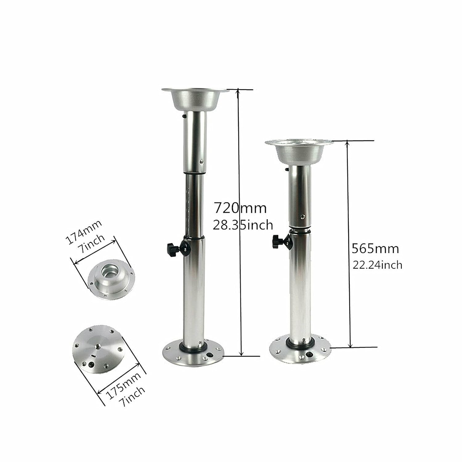 Adjustable Pedestal Table Stand Base 22-28 Inch W7510