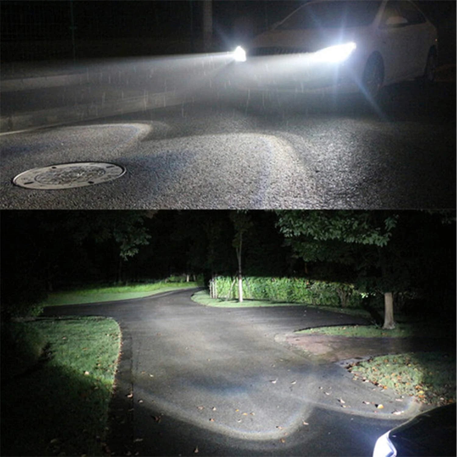 6000K White LED Headlight Bulbs High/Low Beam 2pc S7045